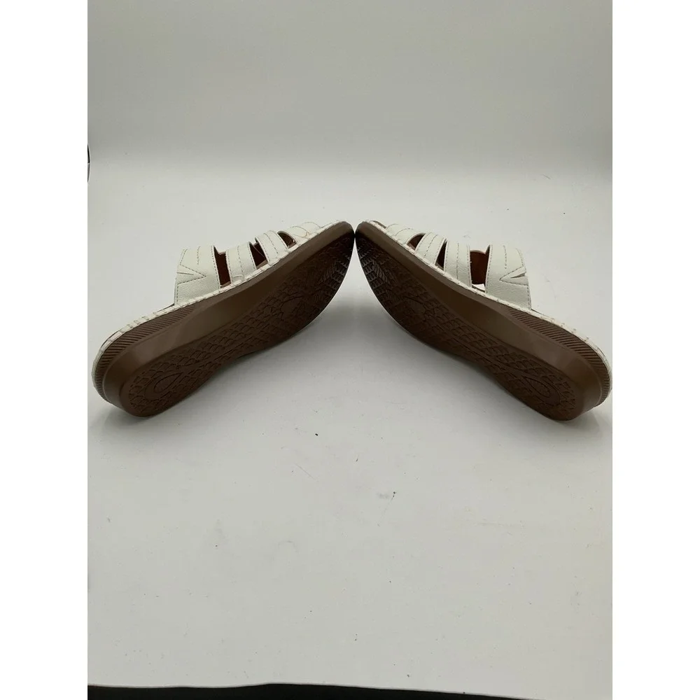 STUDIO WORKS White Sandals Size 8.5 New Without Box